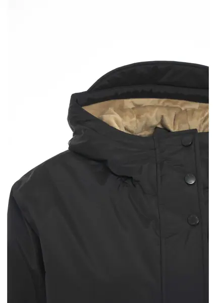 Geci Parka Blauer Parka with hood Black Femei (BM 19036024) 4