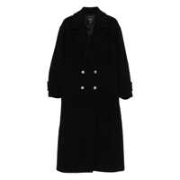 Paltoane Pinko Double-Breasted 'Camembert' Coat In Black Wool Femei