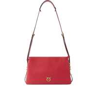 Genti de umar Pinko 'Triplet Mini' Shoulder Bag In Red Leather Femei