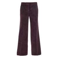Pantaloni casual BA&SH Violet Trousers With Belt Loops In Velvet Woman