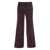 BA&SH Violet Trousers With Belt Loops In Velvet Woman Purple