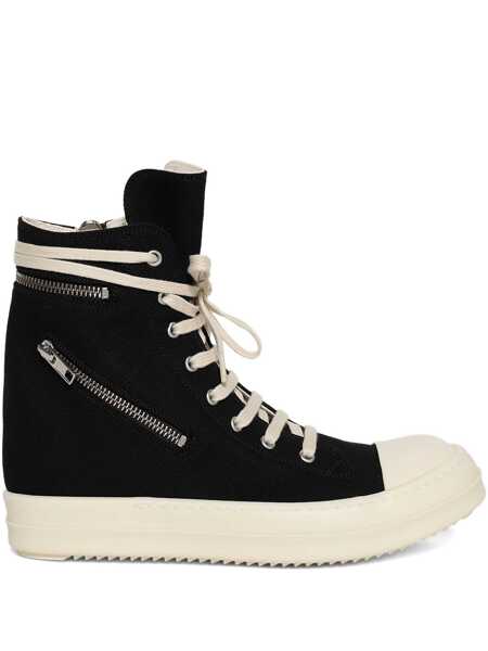 Sneakers Rick Owens Rick Owens Drkshdw WomenS Cargo Sneaks In Black Overdyed Denim BLACK MILK MILK Femei (BM 19055670) 1