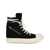 Rick Owens Rick Owens Drkshdw Women'S Cargo Sneaks In Black Overdyed Denim BLACK MILK MILK