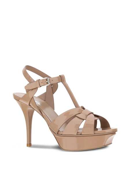 Sandale Saint Laurent Saint Laurent Tribute 75 P S Vi Vernice Soft Beige Femei (BM 19056123) 2
