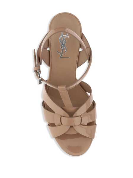 Sandale Saint Laurent Saint Laurent Tribute 75 P S Vi Vernice Soft Beige Femei (BM 19056123) 4