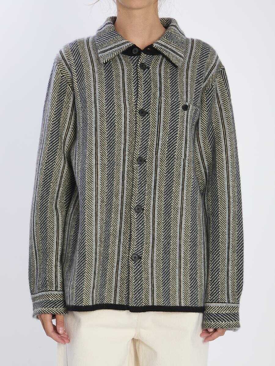 Pulovere GUEST IN RESIDENCE Stripe Work Shirt GREY Femei (BM 19056231) 3