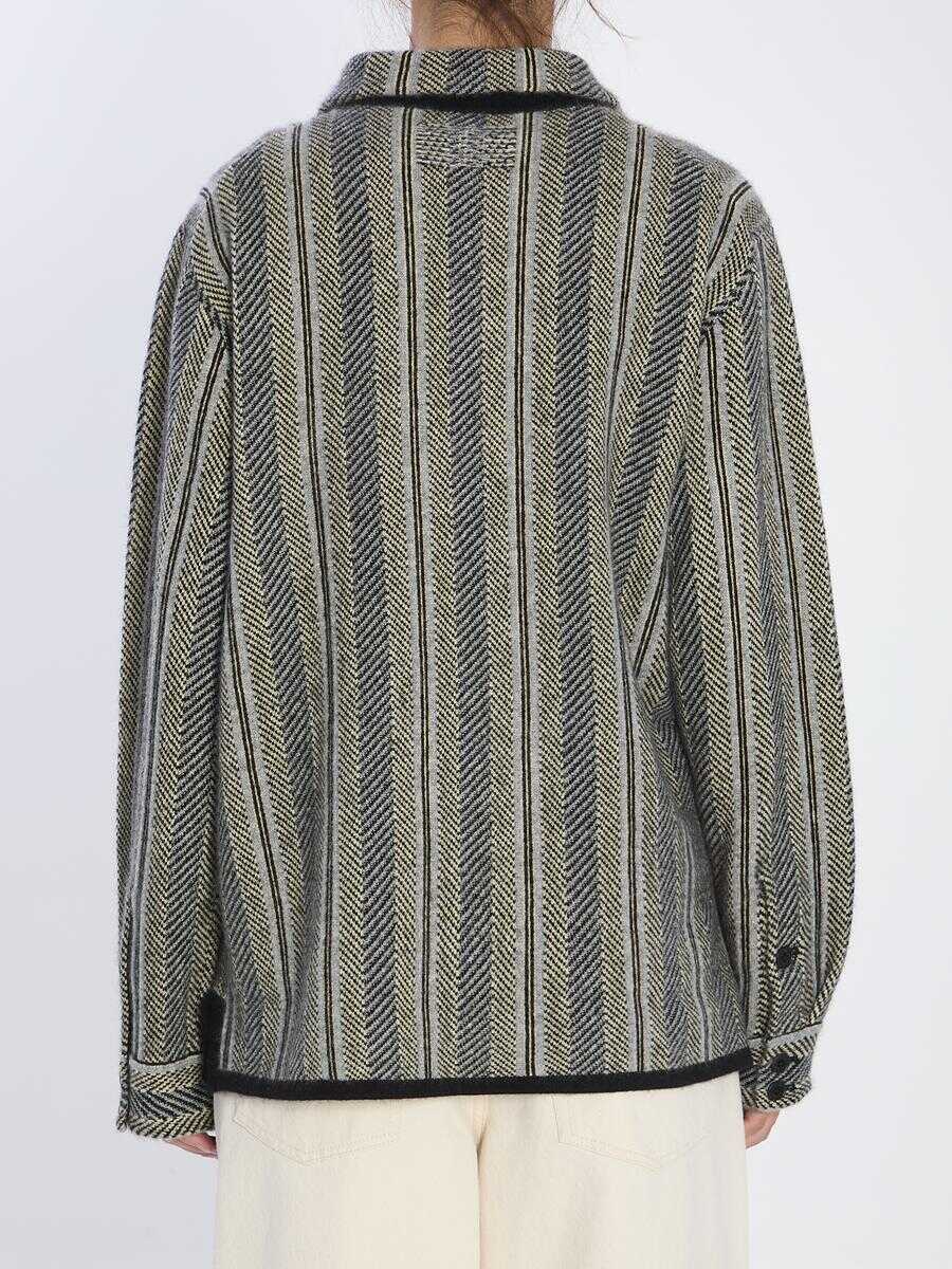 Pulovere GUEST IN RESIDENCE Stripe Work Shirt GREY Femei (BM 19056231) 5
