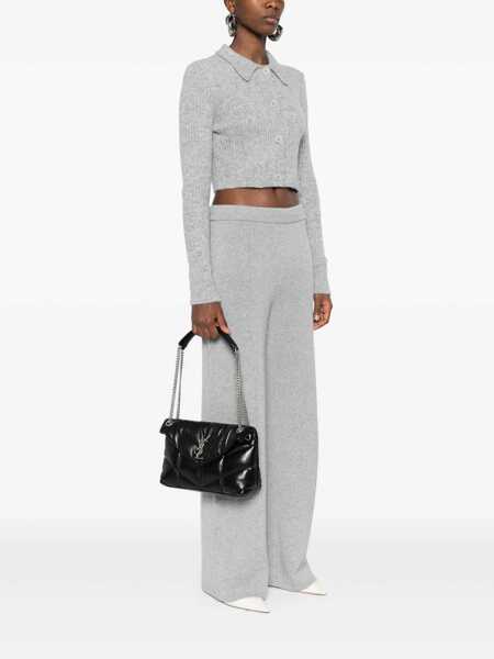 Genti de mana Saint Laurent Saint Laurent Bo Mng Puffer S Sintra Spo Black Femei (BM 19056336) 2