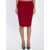 Saint Laurent Pencil Skirt In Red RED