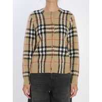 Cardigane Check Wool And Cashmere Cardigan Femei