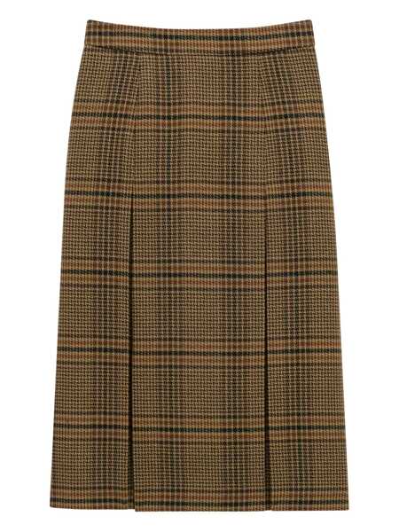 Geci Saint Laurent Saint Laurent Jupe Prince De Galles Tricolor MARRON BEIGE ROUX Femei (BM 19056879) 2