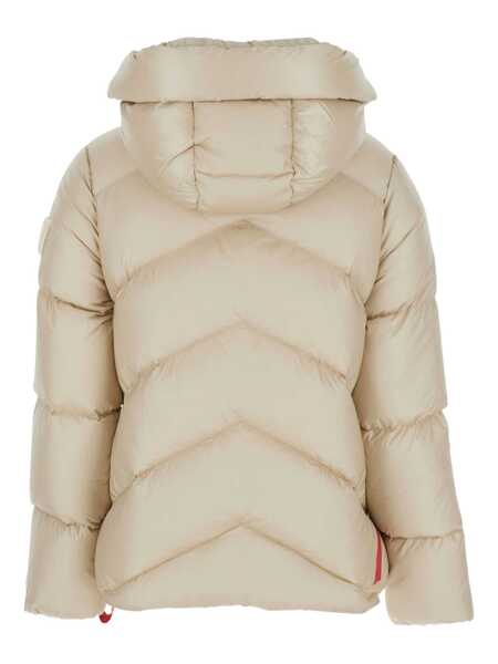 Geci de iarna After Label Helsinki Beige Down Jacket With Logo Patch On The Sleeve And Puller With Logo On The Waist In Tech Fabric Woman Beige Femei (BM 19057056) 2