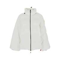 Geci de iarna 'Tignes' White Down Jacket With Removable Collar With Buttons And Puller With Logo On The Waist In Tech Fabric Woman Femei