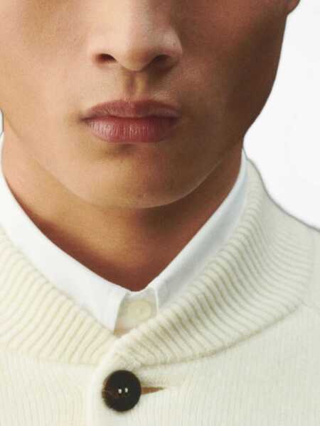 Caciuli JACQUEMUS Le Bonnet Tourni White Beanie With Turn-Up Brim And Logo Lettering On The Front In Wool Man WHITE Barbati (BM 19057212) 2