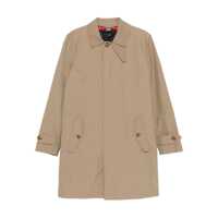 Paltoane Baracuta Trench Coat With Flap Pockets And Button Closure Barbati