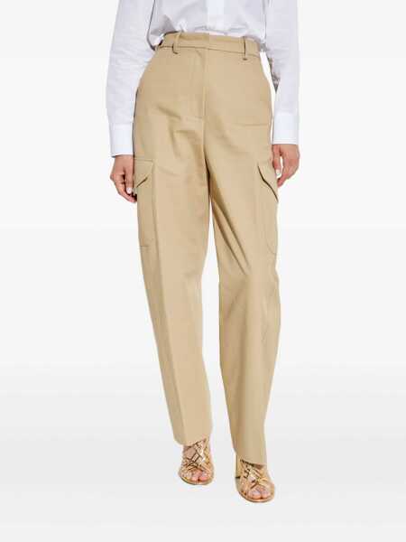 Pantaloni casual Givenchy Givenchy Wool And Cotton Trousers Beige Femei (BM 19057638) 3