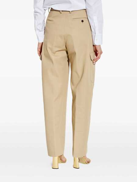 Pantaloni casual Givenchy Givenchy Wool And Cotton Trousers Beige Femei (BM 19057638) 4