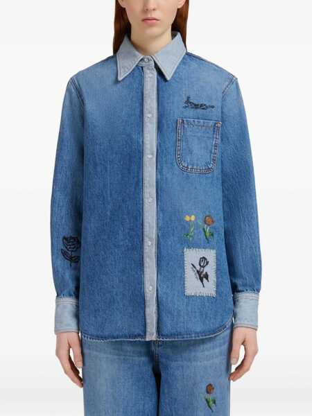 Camasi Marni Marni Blue Denim Cotton Shirt Blue Femei (BM 19057686) 2