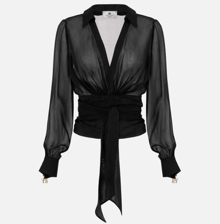 Camasi Elisabetta Franchi Elisabetta Franchi Camicia Black Femei (BM 19057692) 1