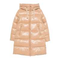 Paltoane Save The Duck 'Bella' Long Beige Down Jacket Femei