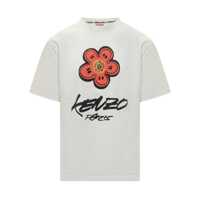Tricouri Kenzo Kenzo T-Shirt With Floral Print And Logo Barbati