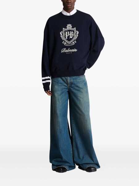 Pulovere Balmain Balmain Sweaters & Knitwear BLUE Barbati (BM 19058652) 2