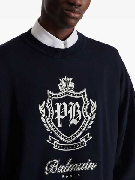 Pulovere Balmain Balmain Sweaters & Knitwear BLUE Barbati (BM 19058652) 5