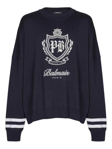 Pulovere Balmain Balmain Sweaters & Knitwear BLUE Barbati (BM 19058652) 1
