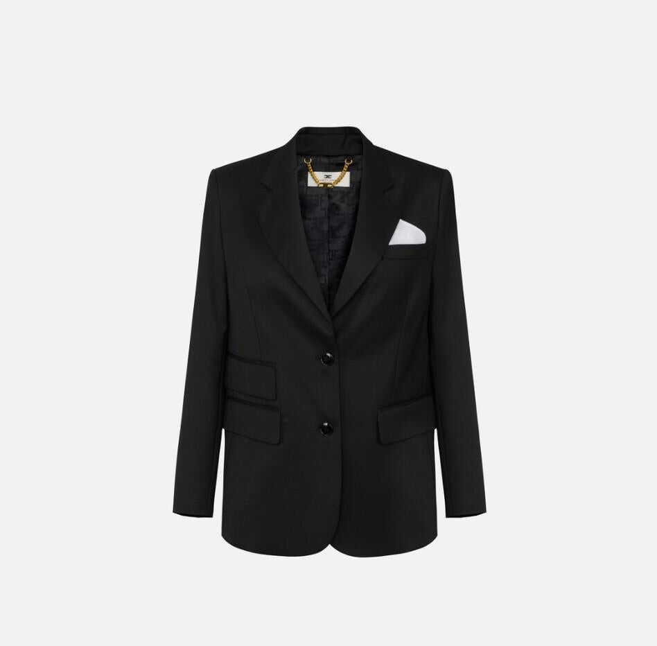 Geci Elisabetta Franchi Elisabetta Franchi Giacca Black Femei (BM 19058850) 1