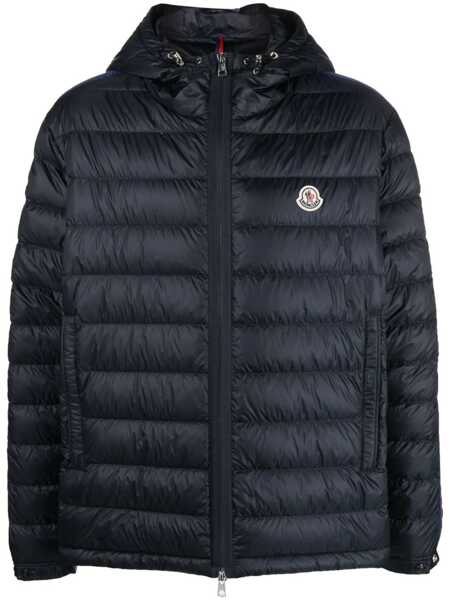 Geci Moncler Moncler Agout Logo-Patch Puffer Jacket BLUE Barbati (BM 19059048) 1