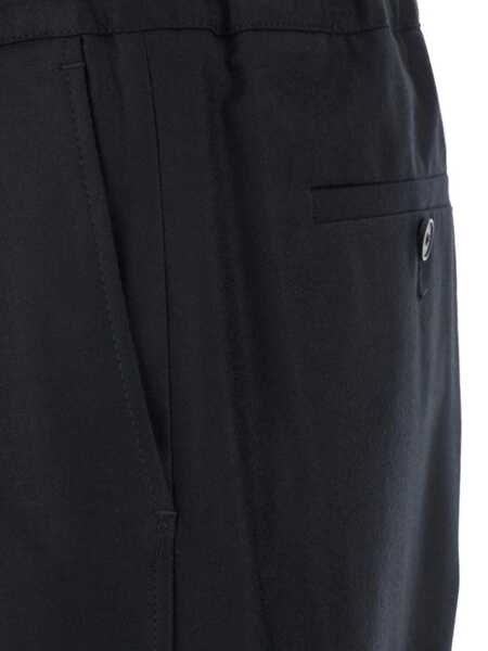 Pantaloni LOW BRAND Black Pants With Elastic Waist In Cotton Man Black Barbati (BM 19059330) 3