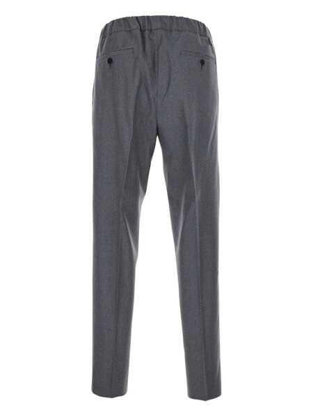 Pantaloni LOW BRAND Grey Pants With Elastic Waist In Cotton Man GREY Barbati (BM 19059333) 2