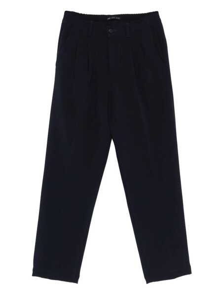 Pantaloni LOW BRAND Blue Pants With Elastic Waist And Belt Loops In Cotton Man BLUE Barbati (BM 19059336) 1