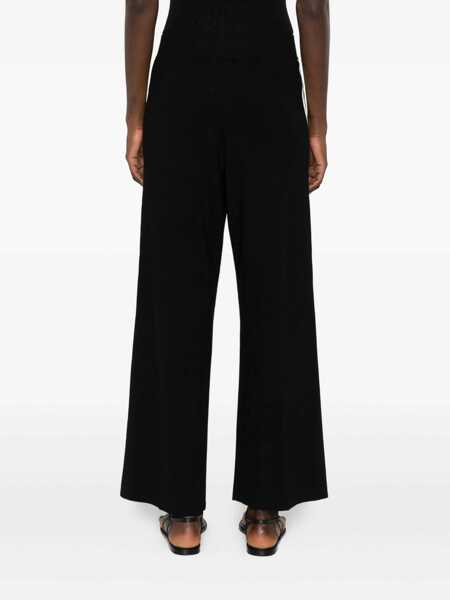 Pantaloni casual Elisabetta Franchi Elisabetta Franchi Pantalone Tricot NERO/MILK Femei (BM 19059339) 4