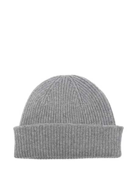Caciuli Paul Smith Paul Smith Grey Ribbed Wool And Cashmere Beanie With Logo GREY Barbati (BM 19059630) 2
