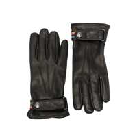 Manusi Paul Smith Borgoundy Gloves In Wool And Leather With Multicolor Stripes Barbati