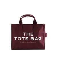 Genti de mana 'The Medium Tote' Bordeaux Handbag With Logo Lettering On The Front In Cotton Woman Femei