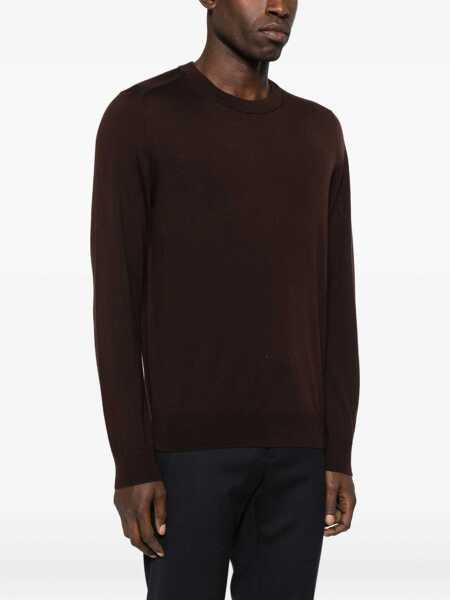 Pulovere Paul Smith Paul Smith Brown Knit Crewneck In Wool BROWN Barbati (BM 19059708) 3