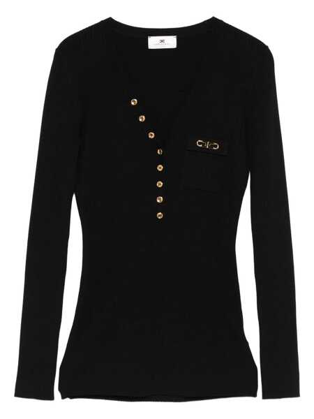 Pulovere Elisabetta Franchi Elisabetta Franchi Maglia Tricot Black Femei (BM 19059924) 1