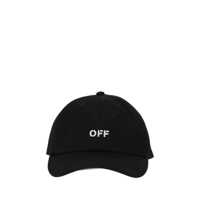 Sepci Off-White Drill Off Stamp Baseball Cap Black - Whi Femei