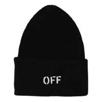 Caciuli Off-White Off Stamp Loose Knit Beanie Black White Femei