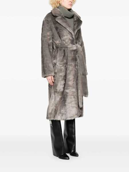 Paltoane Thelaurent Thelaurent Faux Fur Coat GREY Femei (BM 19061055) 3