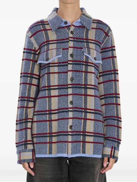 Camasi GUEST IN RESIDENCE Guest In Residence Plaid Work Shirt BLUE Femei (BM 19061148) 2