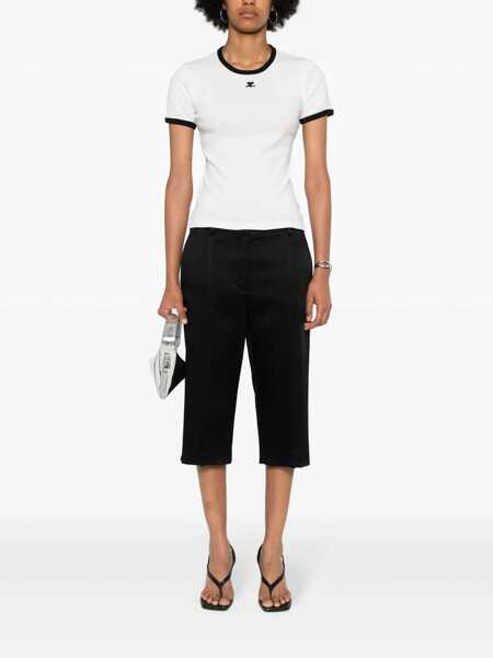 Tricouri COURRGES Courrges T-Shirt Signature Contrast HERITAGE WHITE/BLACK Femei (BM 19061340) 2