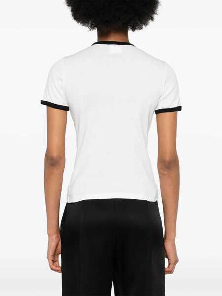 Tricouri COURRGES Courrges T-Shirt Signature Contrast HERITAGE WHITE/BLACK Femei (BM 19061340) 4