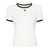 COURRÈGES Courrèges T-Shirt Signature Contrast HERITAGE WHITE/BLACK