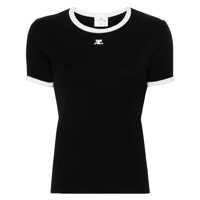 Tricouri Courrèges T-Shirt Signature Contrast Femei