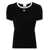 COURRÈGES Courrèges T-Shirt Signature Contrast BLACK/HERITAGE WHITE