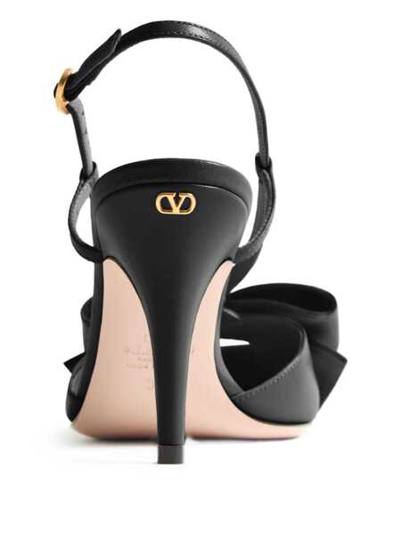 Pantofi cu toc Valentino Garavani Valentino Garavani Bowow Leather Slingback Pumps Black Femei (BM 19061442) 5