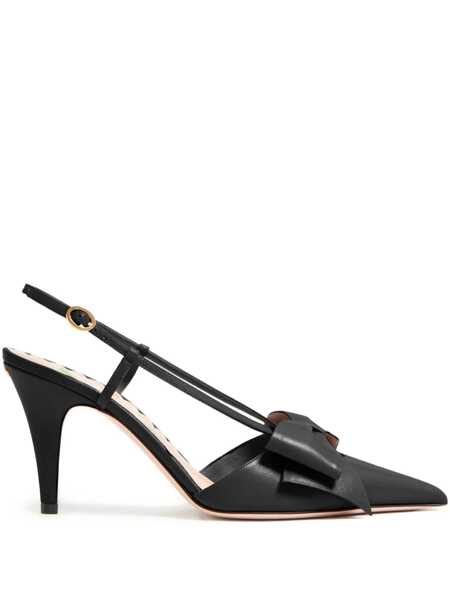 Pantofi cu toc Valentino Garavani Valentino Garavani Bowow Leather Slingback Pumps Black Femei (BM 19061442) 1